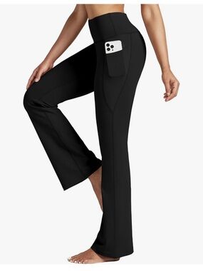 NWOT WILLIT Crossover Waist Flare Active Yoga Pants size LARGE